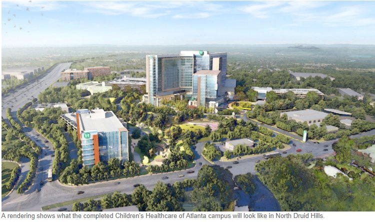 TheFDHA's tweet photo. #FDHAHealth Children’s Healthcare of Atlanta (CHOA) recently unveiled the proposed master plan for its new North Druid Hills Campus, which includes a replacement hospital, the Center for Advanced Pediatrics.  https://t.co/nPxr5dIaip https://t.co/0XleCf2Krl