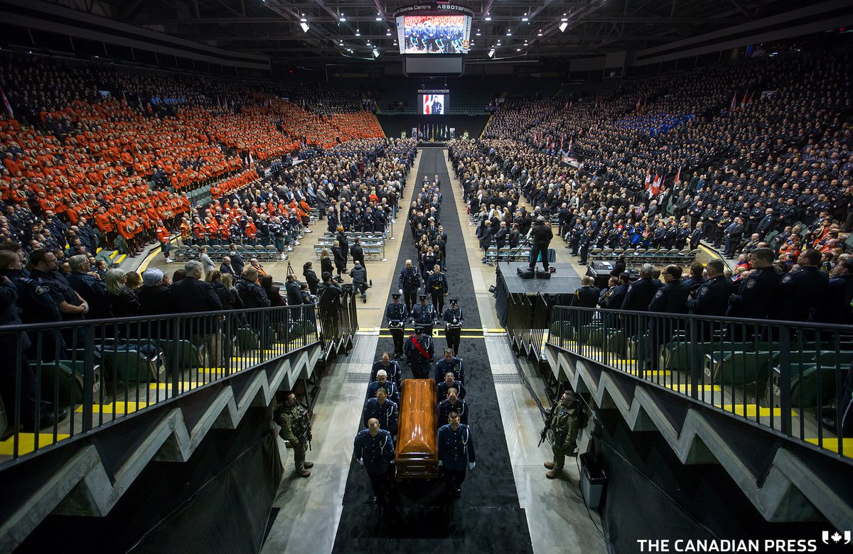 1/3 - Photos from inside the memorial service yesterday for Abbotsford Police Const. John Davidson, who was killed in the line of duty on Nov. 6. <a href="/cdnpress/">cdnpress</a> <a href="/AbbyPoliceDept/">Abbotsford Police Department</a> #abbypd #vancouver #police #johndavidson #rcmp #vpd #vancouverpolice #northumbria goo.gl/N2mCX1