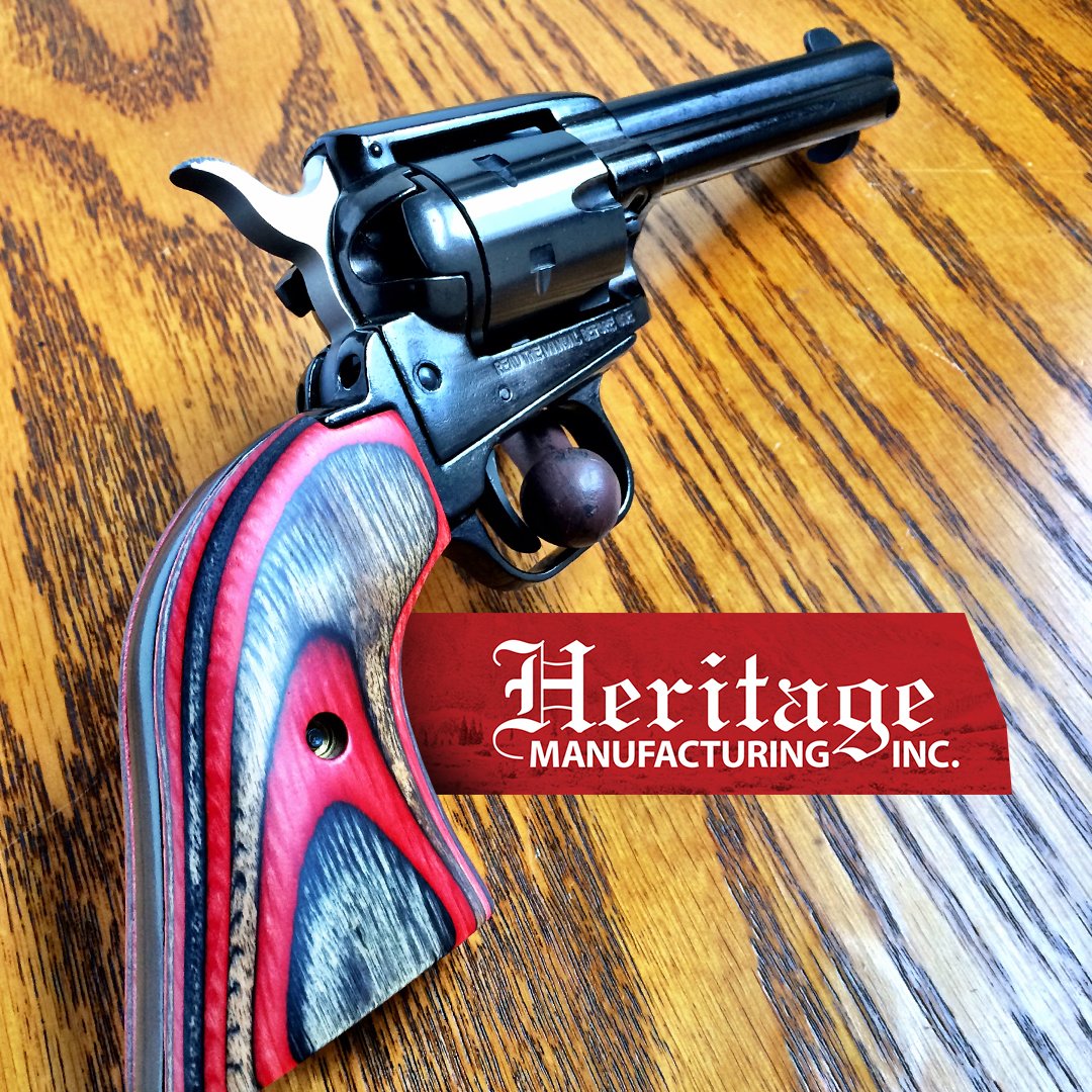 heritagemfginc's tweet photo. Grip of the Week: Ruby Red (GR-RUBR) on a Heritage .22 caliber 6-shot. #heritagefirearms #6shot #grip https://t.co/QhiqdmBlEA