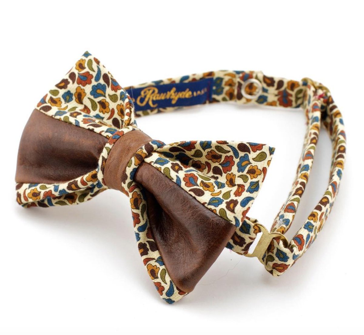 RawHydeMFG's tweet image. :: Meet, Otto :: A Comfy Combination of Cotton &amp;amp; Distressed Leather [rawhydemfg.com] #traditionallyuntraditional #bowtie #custombowtie #designer