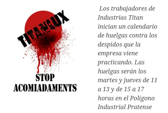 manuelferdiez's tweet photo. Solidaridad con la huelga de los trabajadores de Titanlux en lucha por sus puestos de trabajo
#LuchaObrera 
https://t.co/uZgfxwoiGM. https://t.co/OrfXH30003