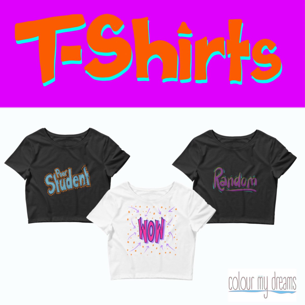 ColourMyDreams's tweet photo. We’ve just added #tshirts to our range of products. Head over to https://t.co/KPtWqedJoL to check them out. #blackfridayfeeling #ChristmasIsComing #gifts #pressies #colours #patterns #coolstuff https://t.co/URNRMXm9uR