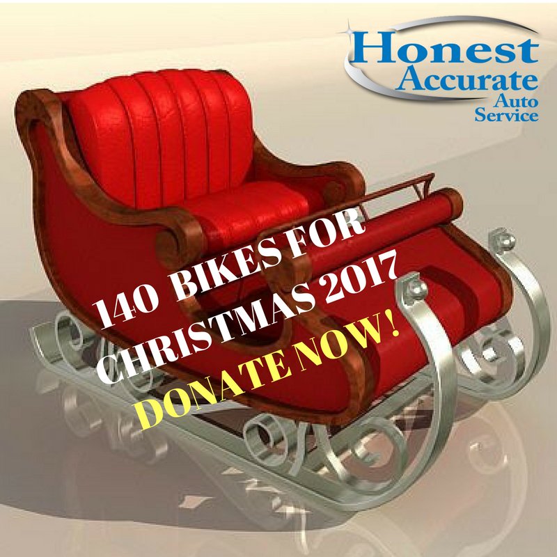 HonestAuto_COS's tweet image. Help us fill up our shop with bicycles to benefit the @toysandturkeys Christmas Giveaway for local families.  Bring in a new or gently used bike to one of our 2 locations or donate online at: honestaccurateauto.com/bike-drive/