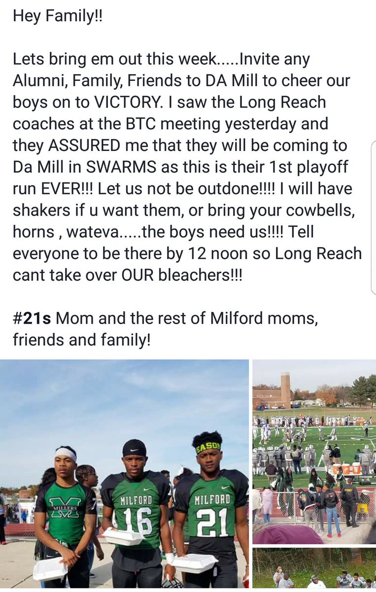 <a href="/WearemilfordFB/">Milford Mill Millers</a> 
<a href="/Coach_Trog/">Trog</a> 
<a href="/_B1GG1E/">Brandon Savage🎸</a> 
<a href="/MMATroyRb3/">Troyb.3🤫</a> 
@ugogotswg
