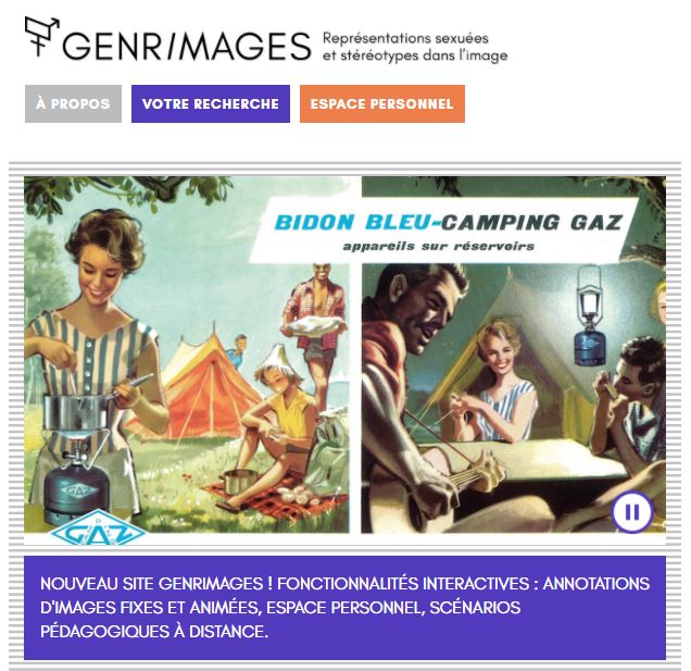 HGEMC_Creteil's tweet photo. A découvrir,  #genrimages ; une plateforme dédiée à l'analyse des représentations et des stéréotypes sexués dans l'image, avec un outil d'annotation. https://t.co/JAdtPfRBac @eduscol https://t.co/948BUoctV3 https://t.co/0ep5m1lwvZ