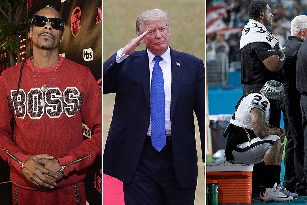 XXL's tweet photo. Snoop Dogg goes off on President Trump for suggesting Marshawn Lynch be suspended for sitting during anthem https://t.co/WcqNnyzgLk https://t.co/Tvj52vQOcz