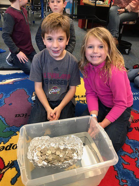 cantorclassroom's tweet image. Mini Mayflower STEM activity - our winners TJ, Jordan and Johnny&apos;s boat held 141 &quot;passengers!&quot;