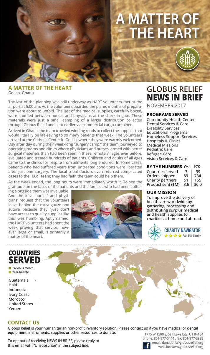 GlobusRelief's tweet photo. A Matter of the Heart,Ghana.
The people and partnerships is amazing and the magnitude of the work is only a glimpse in our newsletter this month. #Globusrelief,#MedicalResource,#MakingaDifferencearoundtheworld. https://t.co/2g9Ueuckqy