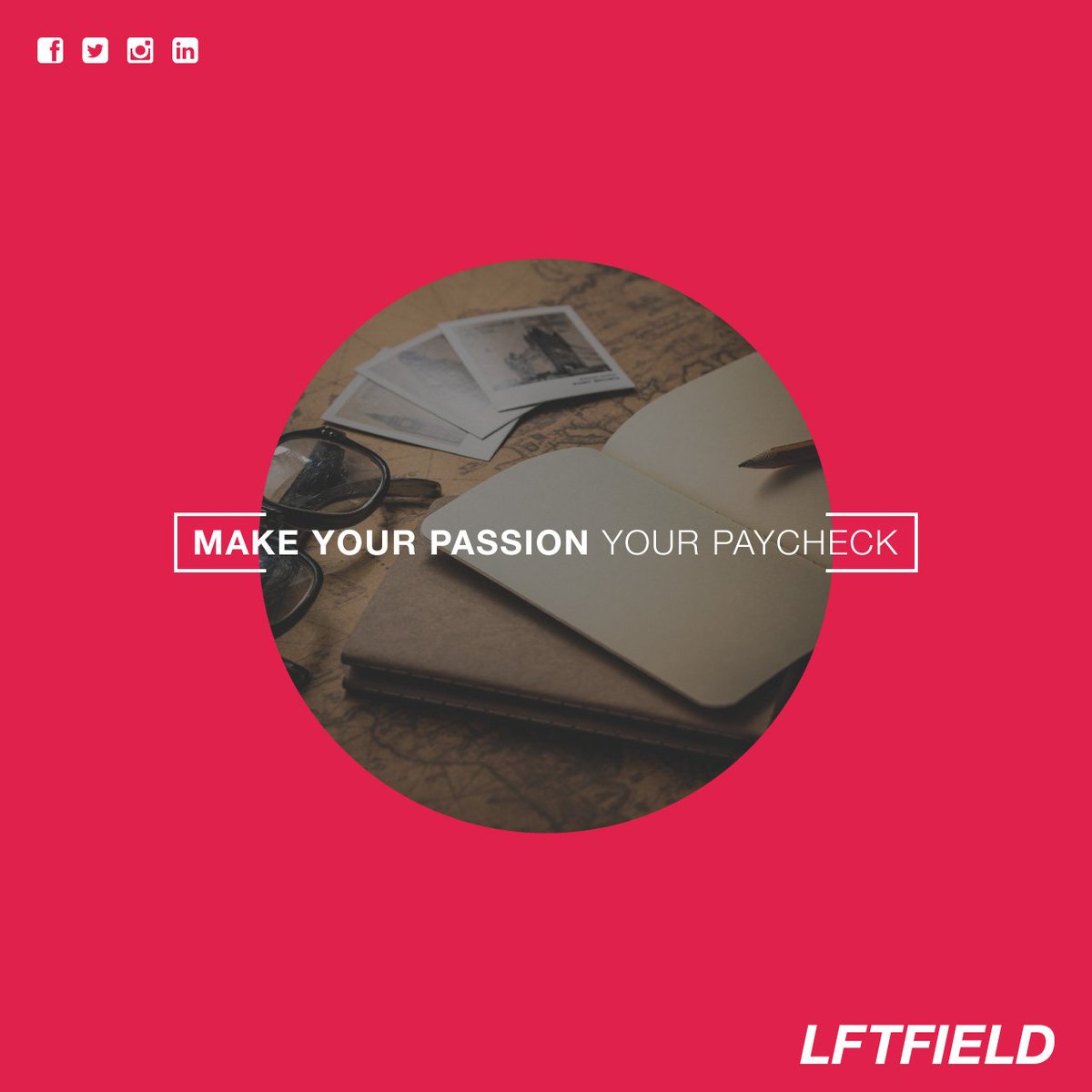 lftfield's tweet image. "Make your passion your paycheck!"  

Let us show you how to turn your passion into a business.  Email us at info@lftfield.com

#LoveYourJob #Startups #Toronto #Inspiration
