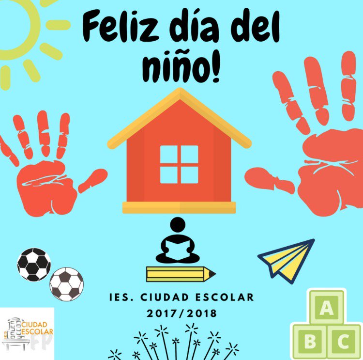 mk_AlesCalvo's tweet photo. 20 de octubre. Dia internacional del niño.#iesciudadescolar #gvev #marketingdigital https://t.co/a2bC7eepve