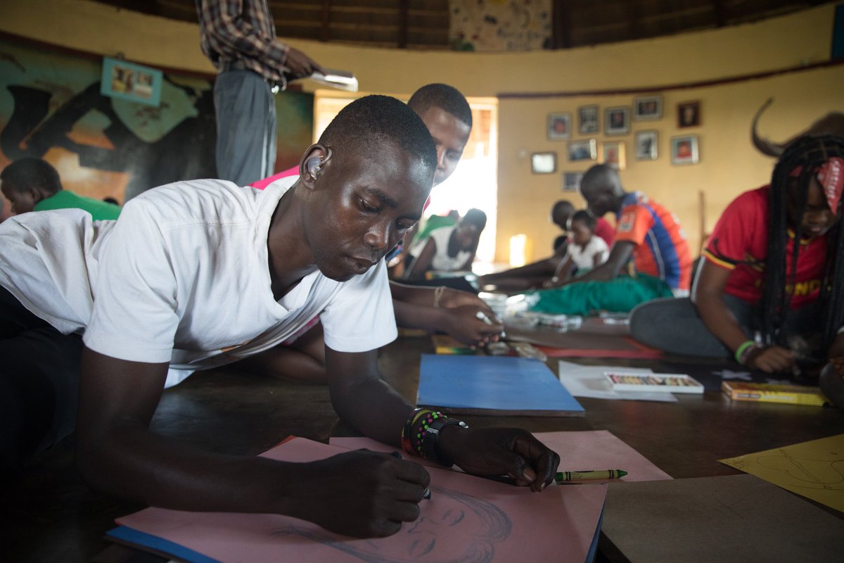 Art is an integral part of expression. After a rough past as child soldiers, Hope North students use art to show their hope for the future. 
Help support their future: bit.ly/2owBn1Y 
Photo: Mark Stephen Kornbluth