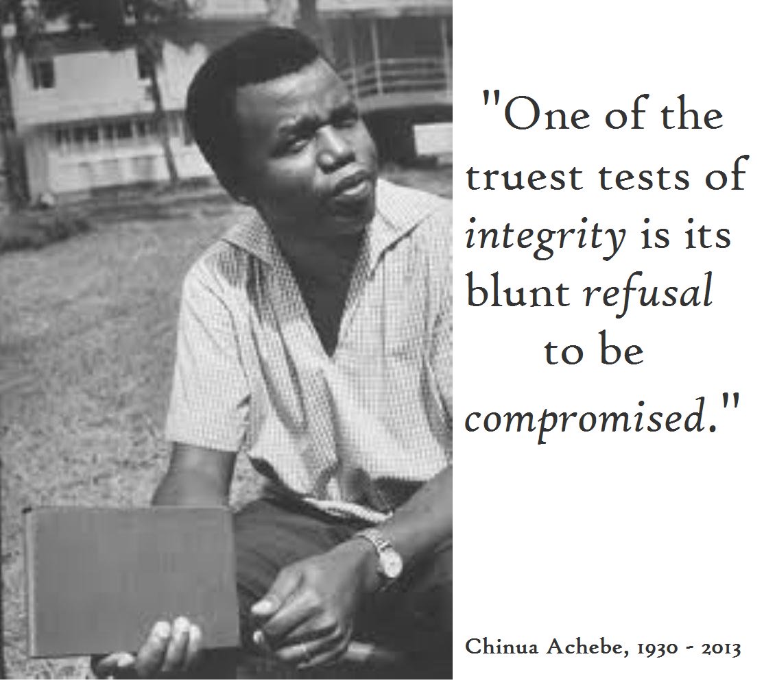 Happy belated birthday Chinua Achebe. Truly a great port and author!!    