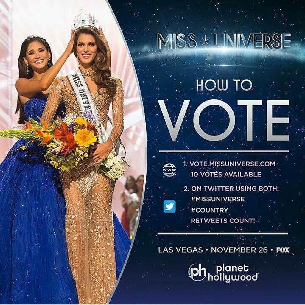 sakaptwit's tweet image. MISS UNIVERSE on #Nov26th #HowToVote ift.tt/2mMHBv4
