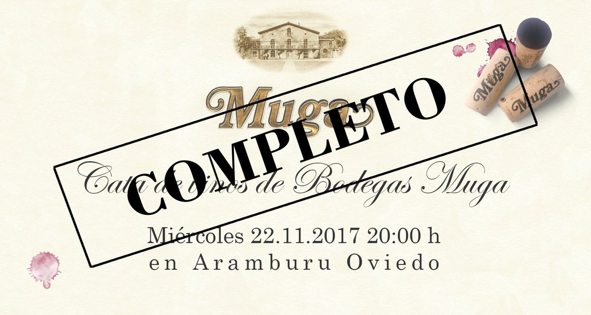AramburuGastro's tweet photo. ¡Completo para la #cata de #vinos de @bodegasmuga!

Hemos completado el aforo para la cata de mañana, pero seguimos diseñando Experiencias Gastrónomicas Aramburu para transmitir mucha y buena #cultura #gastronómica.

¡Gracias! 🍷 https://t.co/uhswJK3K7i