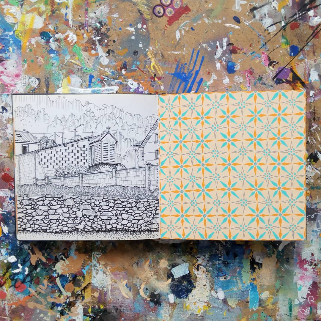 iriaribadomar's tweet photo. #ArquitecturaGalega (#ocouto no @festiletras 2017) #debuxo #contraste #textura #paisaxegalega #feismo #quendixofeismo #identidade #culturagalega #piorno #jalpon #tinta #boligrafo #libreta #galiza #ruralsketchers #artegalega #feitoengalicia #iriaribadomar https://t.co/j6idq7ZWOn