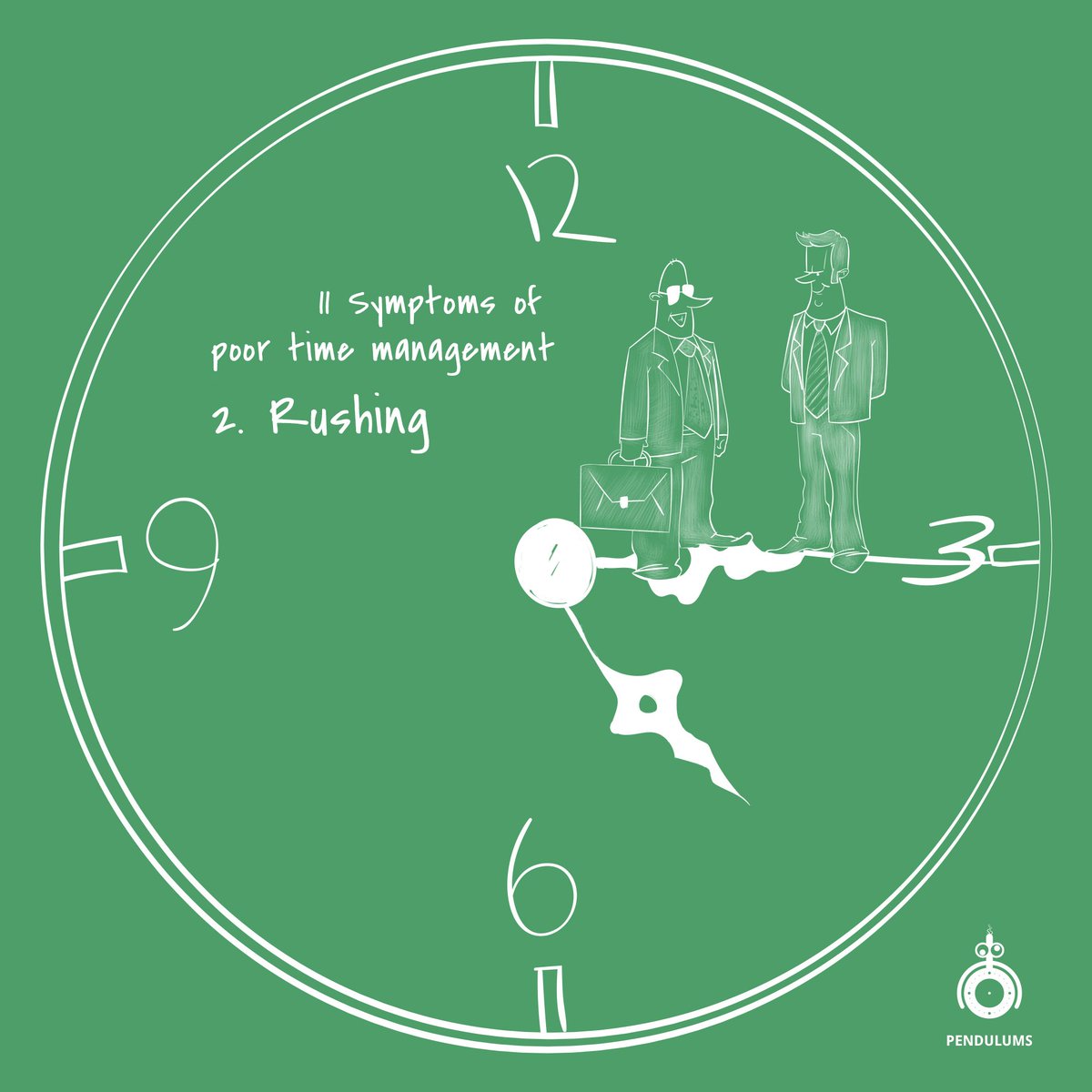 pendulums_io's tweet photo. 2#Rushing
if you find yourself rushing from one #appointment to another, your #timeManagement is https://t.co/lXGoHgTNBf need to work off by #sayingNo #delegating #outsourcing etc
#timeTracking #pendulums #multitasking #Taskmanagement #timwasters
Ref:coachingpositiveperformance https://t.co/pieNfnAYno
