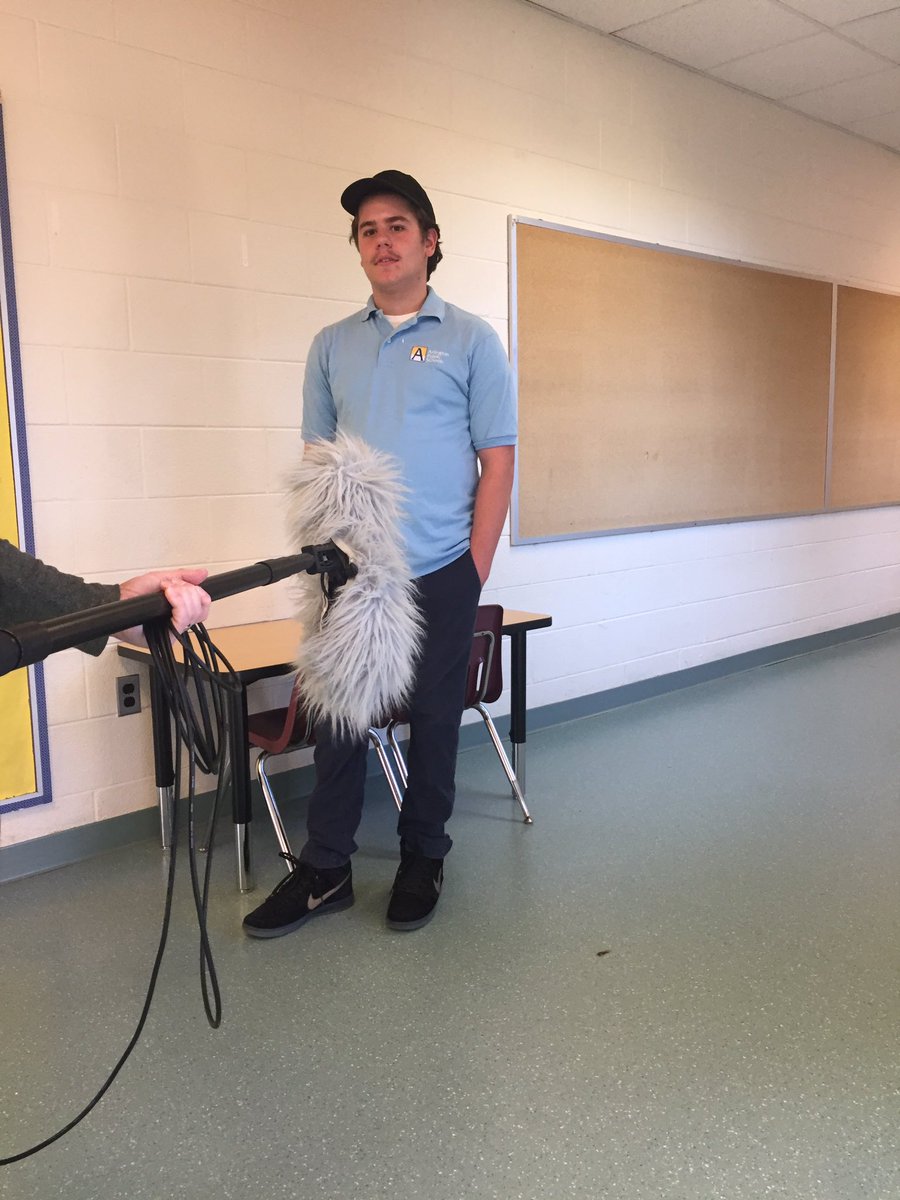 Filming a new episode of Volunteers in Action w/ former Barrett student who is giving back in numerous ways.  #APSVolunteerStrong