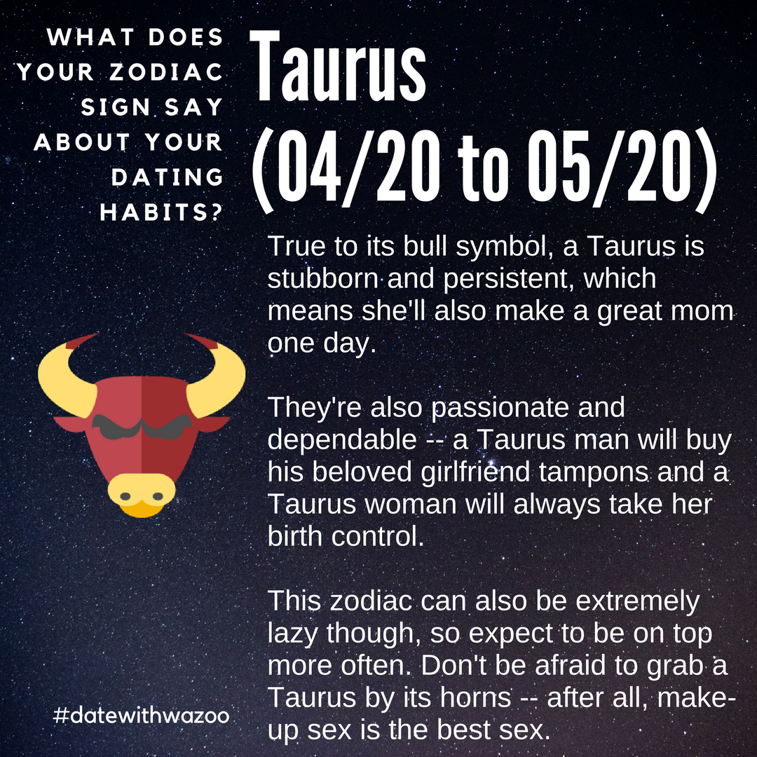 datewithwazoo's tweet photo. Here's some insight into #Taurus' love life (via @EliteDaily ) #zodiac #datewithwazoo https://t.co/V7ZcmnU246