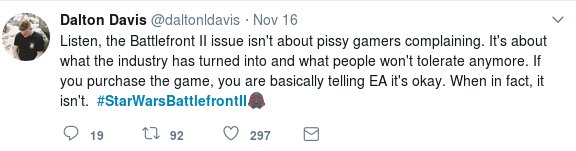 HanSoloGr's tweet photo. Says the guy for #StarWarsBattlefrontII who supports #Pubg & he is following the director and the community of #PLAYERUNKNOWNSBATTLEGROUNDS
#EA hater is actual a #troll and he busted cheating ;)
#Battlefront2 #SWBF2 #swbii https://t.co/GxnqrXl4Uz