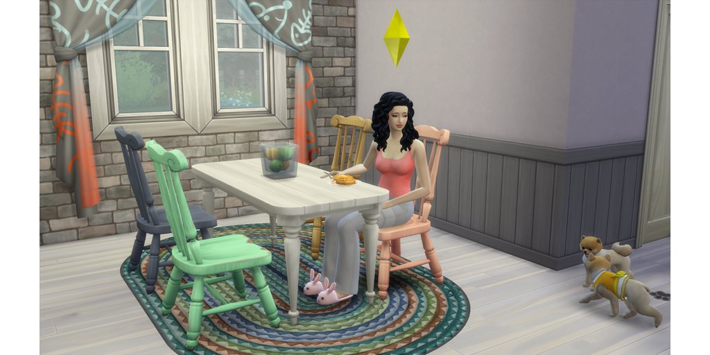 Tamsu81's tweet photo. New kitchen and panckes #TheSims4! #ts4 #sims4 #ts4pets https://t.co/MQZC9NrZZ1