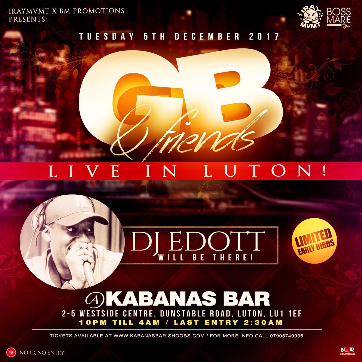 swaggaGdp's tweet photo. All December Babies Get Free Entry 🎉
#GbLiveInLuton https://t.co/Qcz1tqzp9D