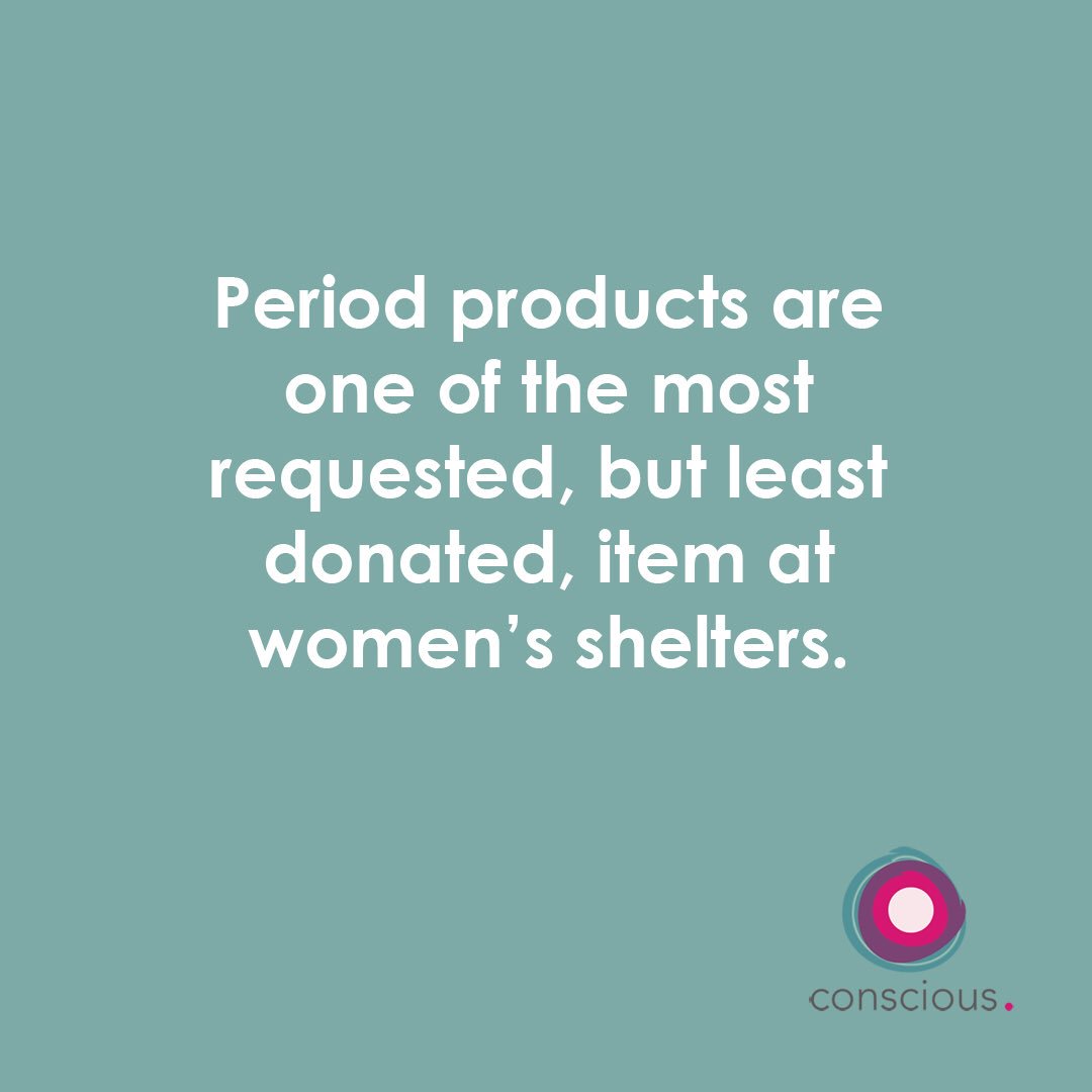 #Tampons &amp; #pads are some of the most requested items at shelters -- alongside other non-food basics like socks and toothbrushes. Please keep this in mind if you're donating locally this holiday season! #Giving #Gratitude #BeConscious