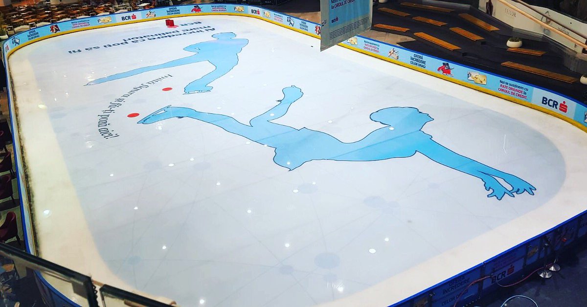 IceBusiness's tweet photo. New advertising on the ice of the Cotroceni ice rink in #Romania. :) https://t.co/OF8Xb8WZcO