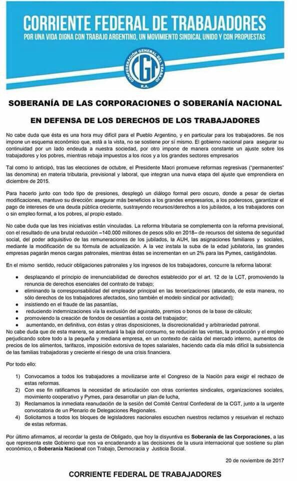 efmontes's tweet photo. El @FteMilagroSala participó del Encuentro por la Soberanía Nacional convocado por la @CFTArgentina ; lxs trabajadorxs organizados y los movimientos sociales daremos la pelea por una Patria con Justicia Social. https://t.co/loeULjUqPO