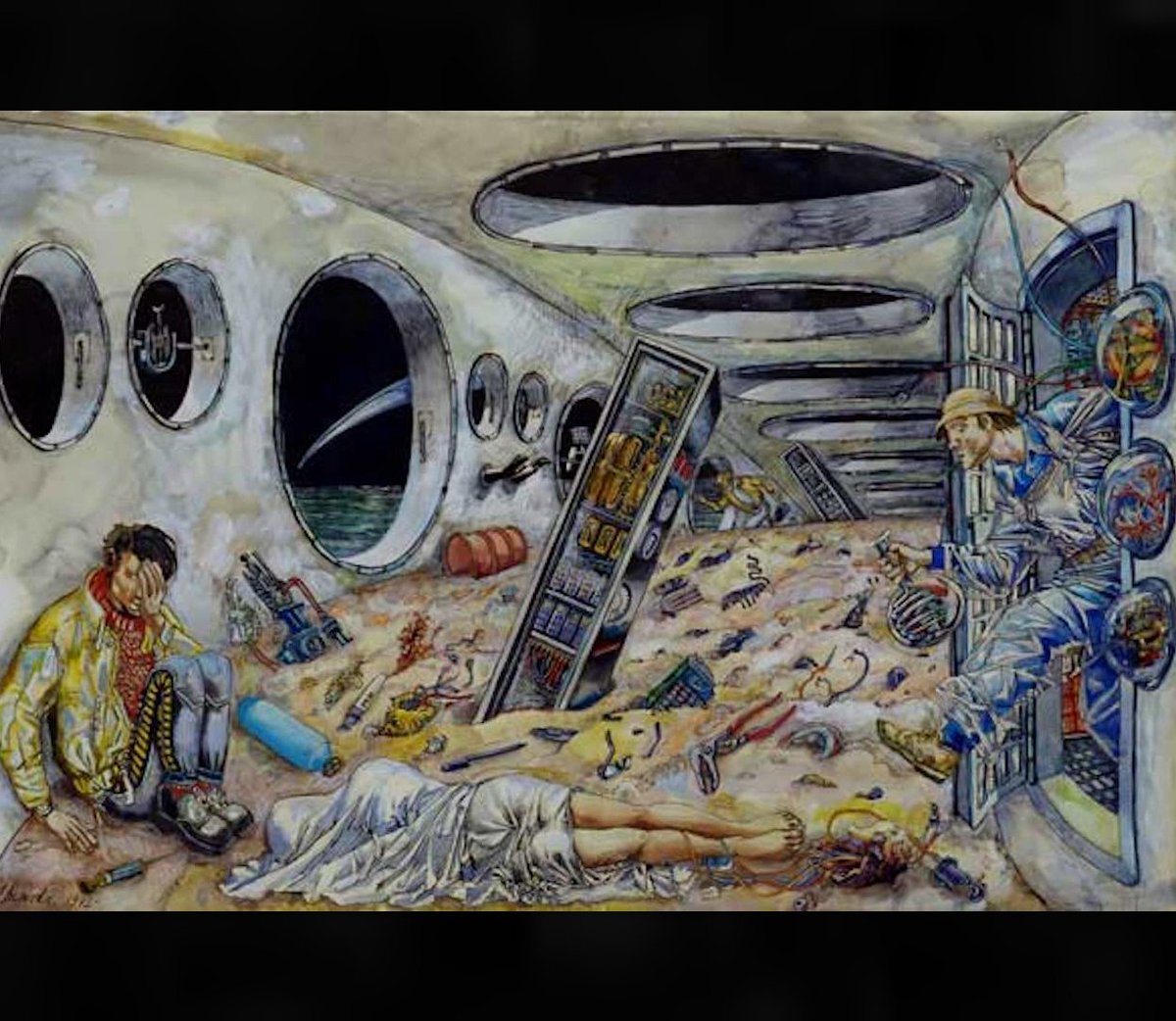 MrEwanMorrison's tweet image. I can't believe these actually exist. Original concept art for Andrei Tarkovsky's film SOLARIS (1972) from the archives of Mosfilm. They were created by Mikhail Romadin (1940-2012) and are not at all what you'd expect.