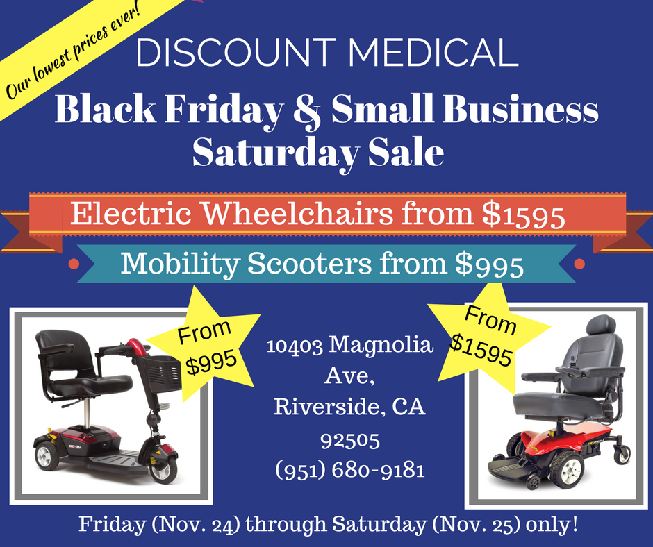 MobilityPros's tweet photo. Our LOWEST PRICES EVER on Electric Wheelchairs &amp; Mobility Scooters!! Come by Black Friday (Nov. 24) &amp; Saturday (Nov. 25) for our two-day sale! Scooters start at $995, powerchairs start at $1595! 2 DAY EVENT ONLY -- prices will go back up come Monday, so get 'em while it's hot. https://t.co/NibeAbrfxA