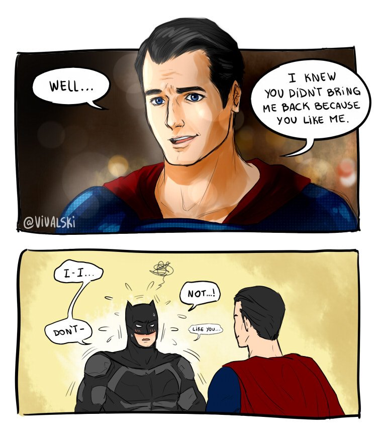 This scene tho… Bruce was so flustered ? #JusticeLeague #Batman #Superman #Superbat