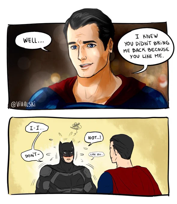 This scene tho… Bruce was so flustered ? #JusticeLeague #Batman #Superman #Superbat 