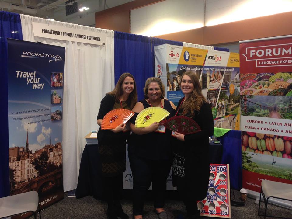 JPage_Prometour's tweet photo. The "Fan"-tastic Team of Booth #1209 at #ACTFL2017
#Promeour #ForumLanguageExperience https://t.co/rms0TsGCq5