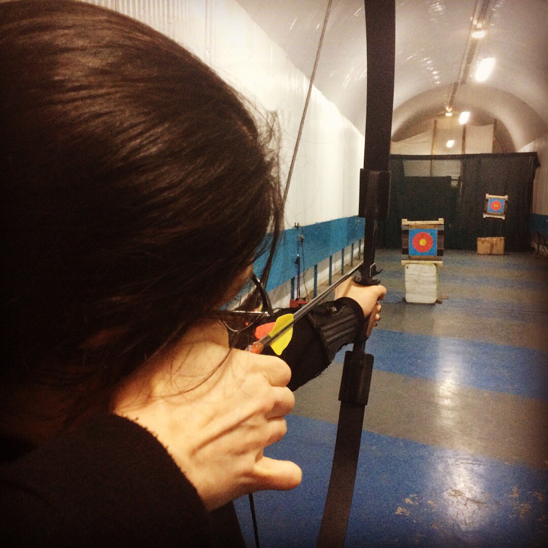 Megintransition's tweet photo. Tonight I achieved 1 off #2017BucketList. 1.30hrs of solid shooting. I’m slightly addicted/self competitive -who knew? 😜 #Archery #vanguard https://t.co/N6SX47kZYD