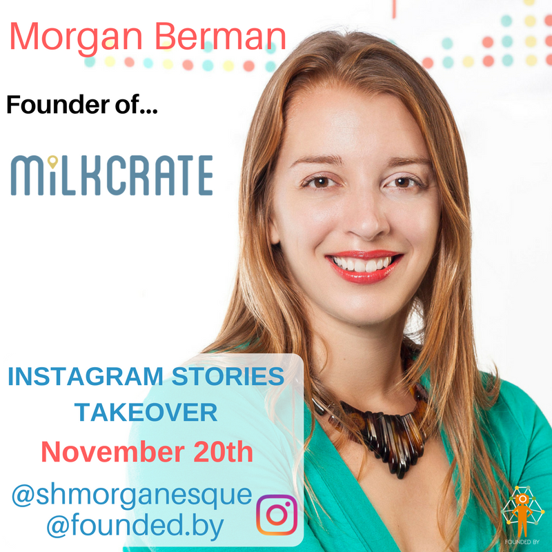 founded_by's tweet photo. Today, @morganberman is taking over Instagram Stories and we're excited to learn more about @MyMilkCrateApp! https://t.co/EweYHsyL2L