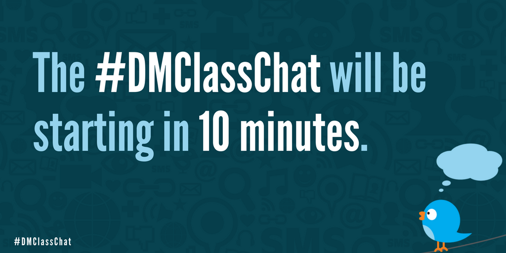 UWODigitalMktg's tweet photo. The #DMClassChat will begin in 10 minutes. We can't wait to hear your insights and to share what our #DigitalMarketing class has learned this semester. https://t.co/pmQCeUZvJ9
