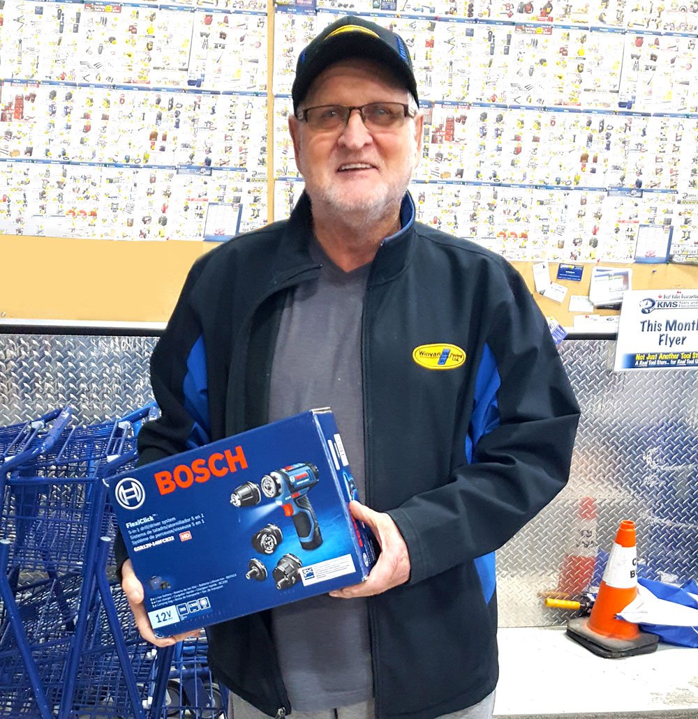 kmstools's tweet photo. Congratulations to Walter of Vancouver! Winner of the Bosch FlexiClick 5-in-1 Drill/Driver System Giveaway. Enjoy this versatile tool! https://t.co/0JaCeMXspo #BoschToolsNA #Flexiclick #kmstools https://t.co/BkQiY6C3CN
