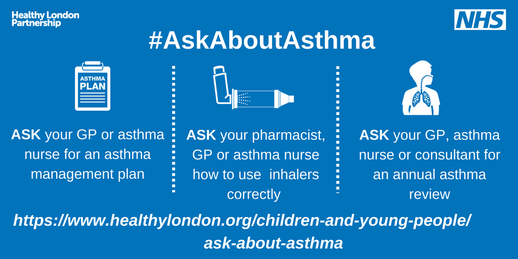 TracyDBeaker's tweet photo. 3 simple steps we need to get right every time #AskAboutAsthma  @HealthyLDN @martinwilko1 @NHSEnglandLDN @SaraNelsonRGN @asthmauk @CHAHAsthma @datt_colette @kennygibsonnhs @ShanleyOliver @FionaSmithRCN @Vin_Diwakar @NHSLewishamCCG @WhitCYPF @YPHealth @yphsig @frw2_white https://t.co/nMlXt9lliN