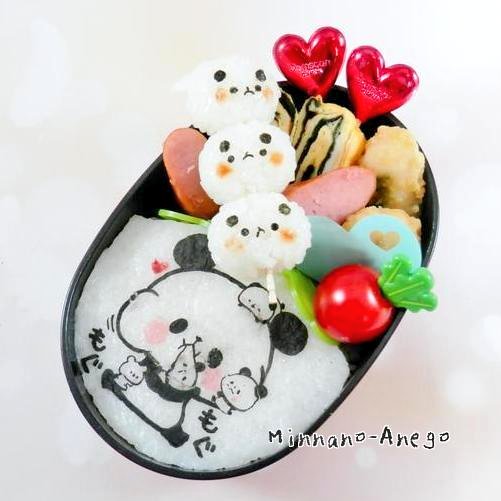 みんなのあねご Twitter वर もちもちぱんだ 弁当 オブラートに書いたものも T Co Wn2mcuefoo もちもち ぱんだ キャラ弁 オブラートアート 団子風 おにぎり お弁当