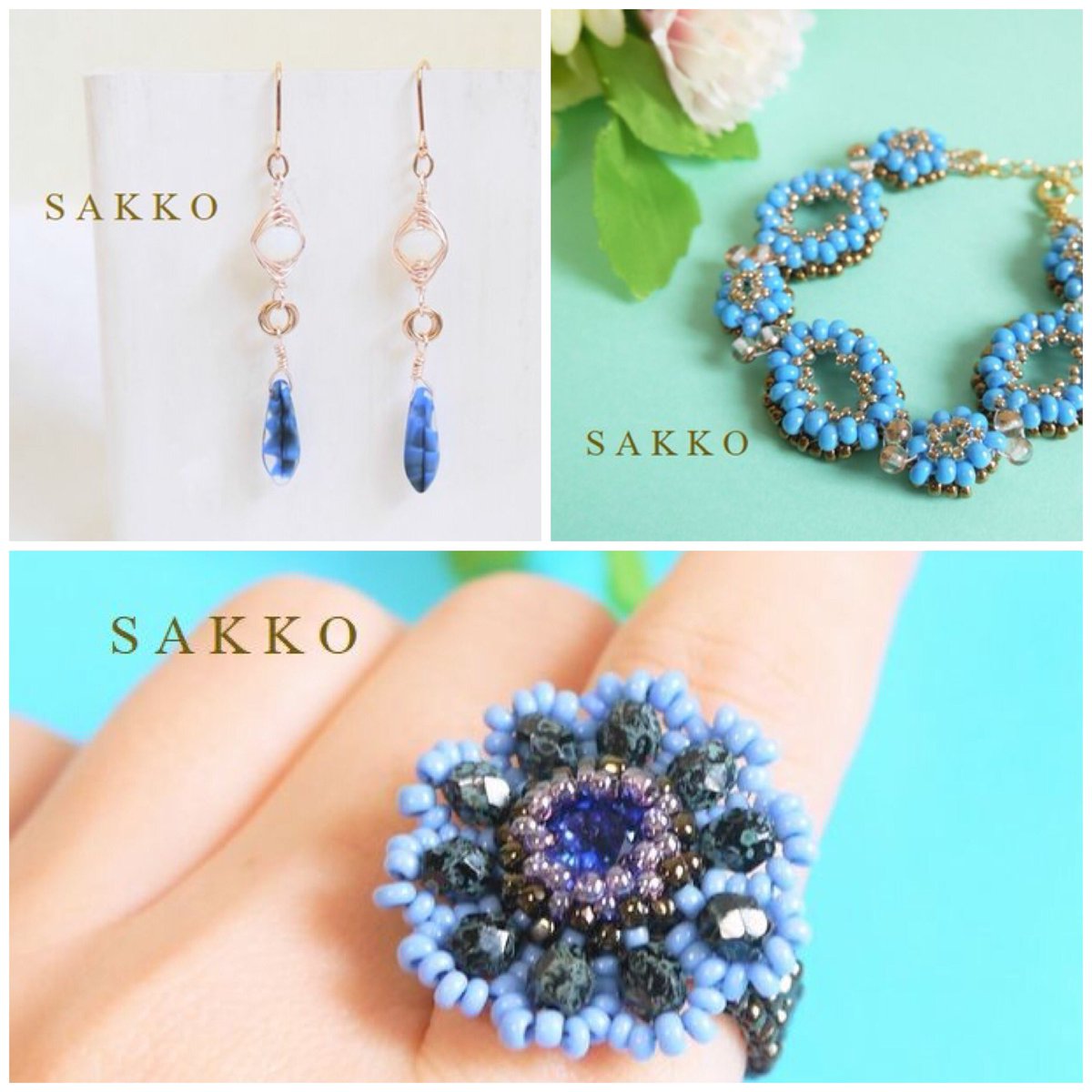 usakkosakko's tweet photo. @Lupopo_cafe いつも素敵な企画展ありがとうございます！

大人のためのビーズアクセサリー｢SAKKO｣です♪
先日は日本橋三越、ビーズアートショーとありがとうございました！

キット･完成品tetoteにて販売中(*^^*)
https://t.co/b9lLjXCyAD https://t.co/0gaCiprEs8