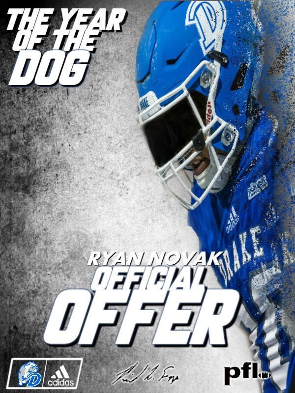 Blessed to receive my first D1 offer in football from Drake University!!!!