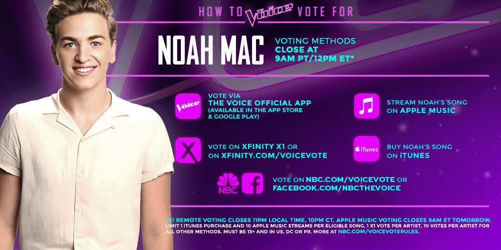 RT if you’re IN LOVE with <a href="/noah_mac/">Noah Mac</a>’s performance and giving him your votes tonight. #VoiceTop12