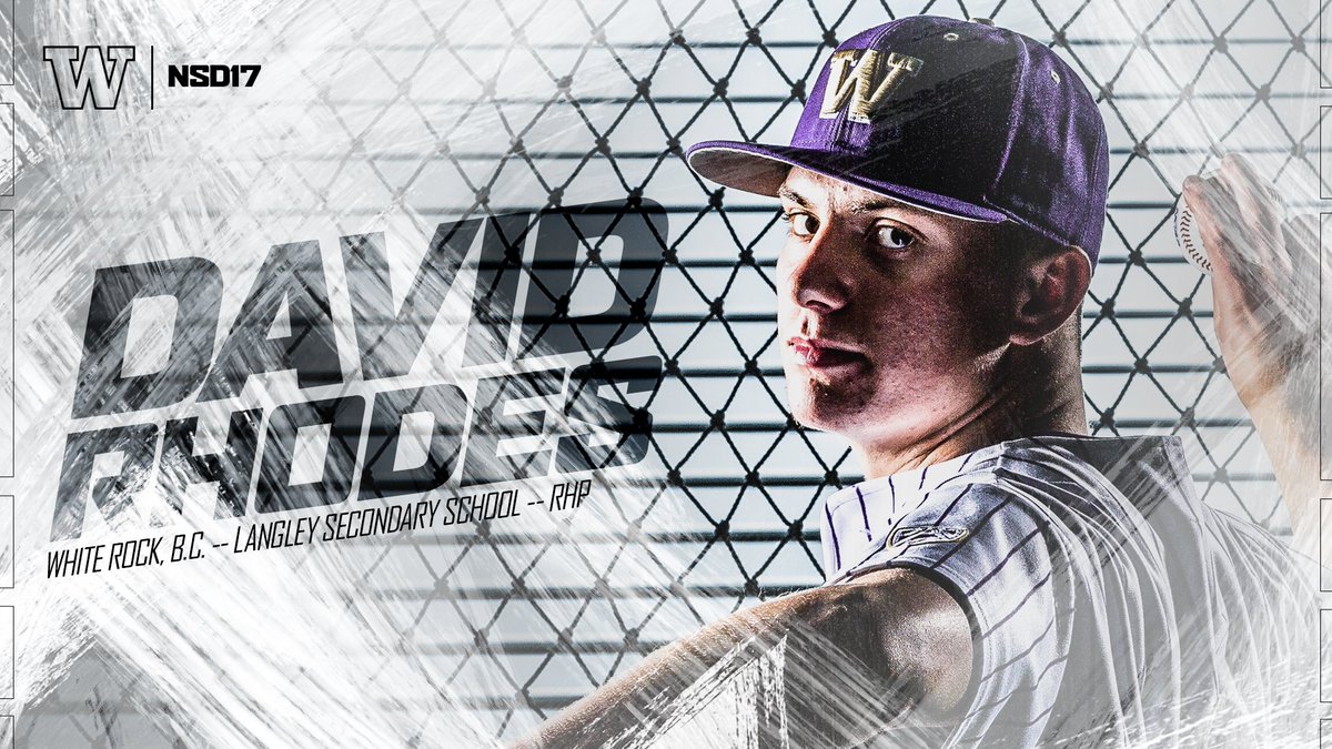 UW_Baseball's tweet photo. David Rhodes on why Washington: "I love the city and want to help bring a championship to a place that has given me so much." #GoHuskies #woof https://t.co/FJOApvOvRu