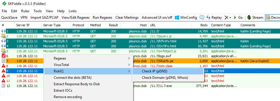 EKFiddle's tweet photo. #EKFiddle version 0.5.3. Some UI changes, added RiskIQ lookups (free account req.). https://t.co/TyoFrDjYwp https://t.co/C3Vppq632I
