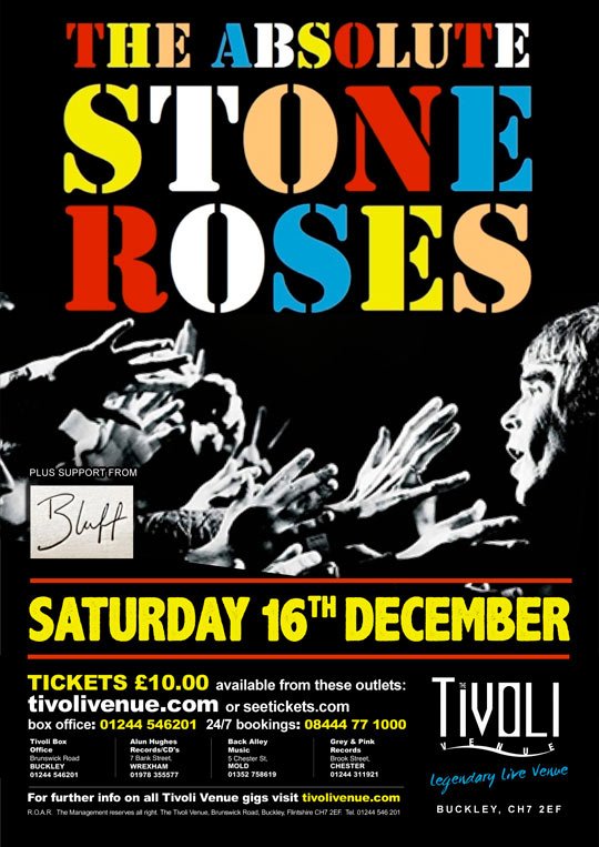 Tivoli_Venue's tweet photo. Saturday16th Dec catch @theabsolutes1 plus guests @bluffband. Adv tickets £10. #TheStoneRoses #Buckley #NorthWales https://t.co/eTfbGK8ARM