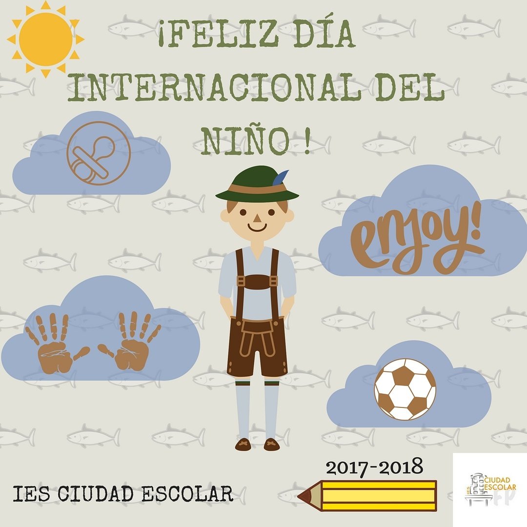 adrimkdigital's tweet photo. Hoy celebramos el "Día del Niño" 20 de Noviembre, y para ello lo conmemoramos desde Ciudad Escolar #marketingdigital #iesciudadescolar #gvec https://t.co/8ejZmkUwhD