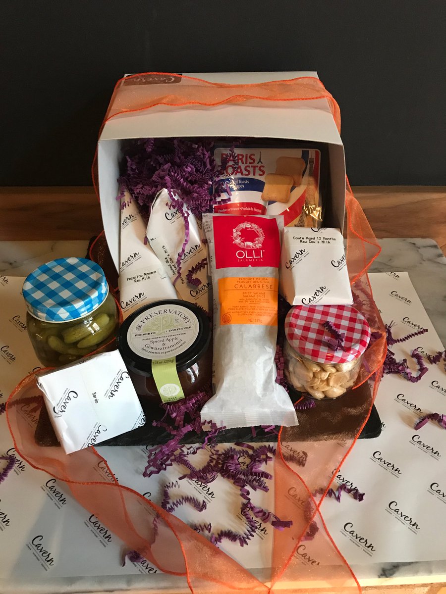 CavernYEG's tweet photo. Cavern Gift Boxes ~ Now Taking Pre-Orders!  Delivery Avail #cheese #charcuterie #artisanal #gourmet #bespokeitems #delectable #gifts #xmas https://t.co/EiI4GvfbRb