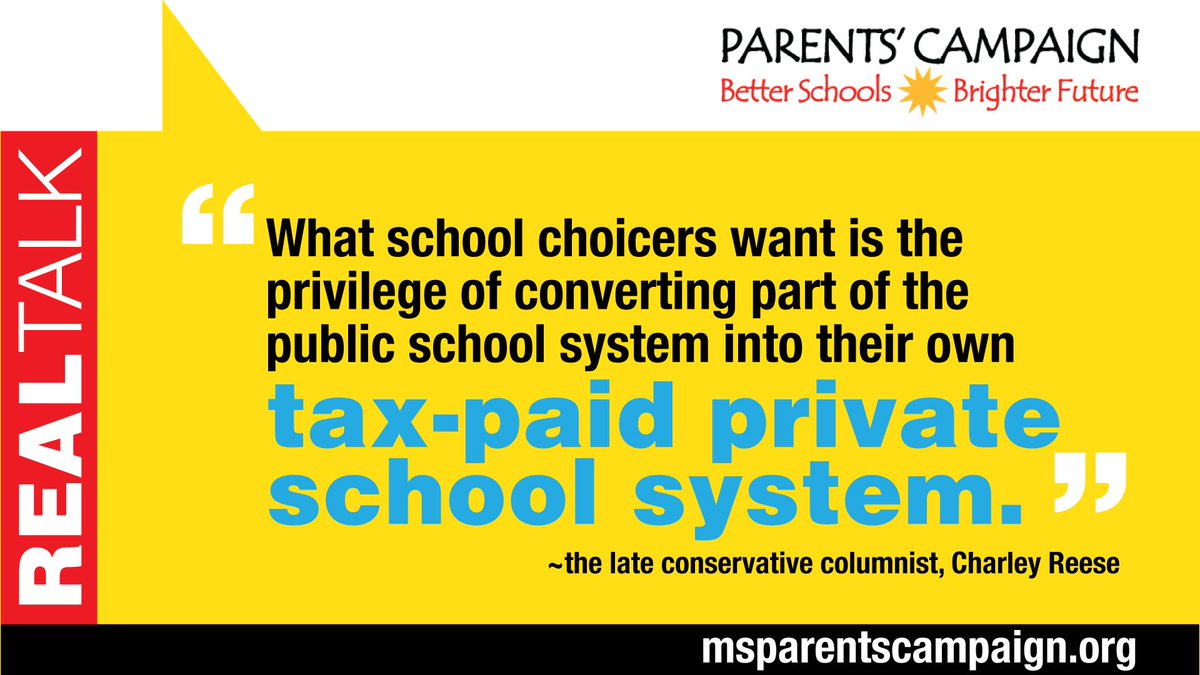 ParentsCampaign's tweet photo. So thankful this week for Mississippians who believe in public education as a common good for all of God's children! Public dollars should serve public interests (public schools), not individual choices (private voucher schools). #All4PubEd #NoSchoolVouchers #msleg #msedu https://t.co/N2Co1hCJN3