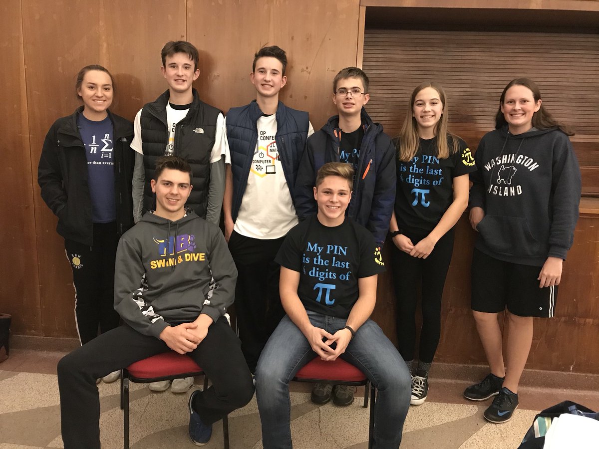 Ms_Viste's tweet photo. Here’s the awesome New Berlin West Math team that competed at MSOE today. https://t.co/R8RRWuMJ1v
