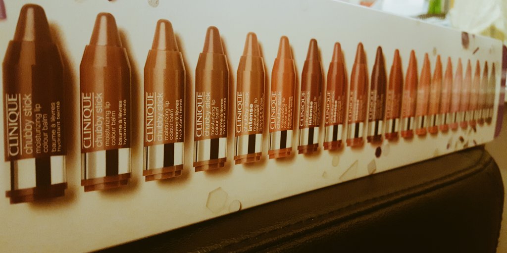 AshiBash's tweet photo. The ever growing collection 💋 #Clinique #ChubbySticks https://t.co/7soMgFi3iE